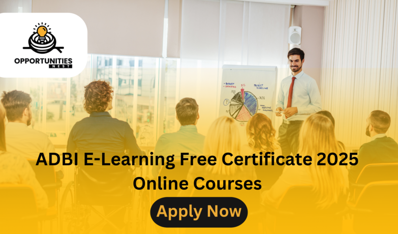 ADBI E-Learning Free Certificate 2025 Online Courses