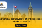 Fellowship at the University of British Columbia, Canada, 2025 | 4YF