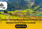 St. Gallen International Essay Contest 2025 (Switzerland is fully funded)