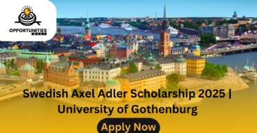 Swedish Axel Adler Scholarship 2025 | University of Gothenburg