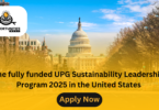 The fully funded UPG Sustainability Leadership Program 2025 in the United States