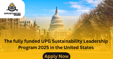 The fully funded UPG Sustainability Leadership Program 2025 in the United States