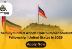 The fully funded Woods Hole Summer Student Fellowship | United States in 2025