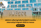 UNESCO Internship 2025 in France