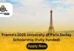 France's 2025 University of Paris Saclay Scholarship (Fully Funded)