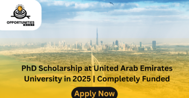 PhD Scholarship at United Arab Emirates University in 2025 | Completely Funded