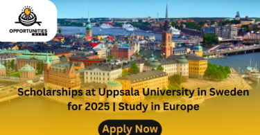 Scholarships at Uppsala University in Sweden for 2025 | Study in Europe