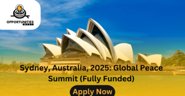 Sydney, Australia, 2025: Global Peace Summit (Fully Funded)