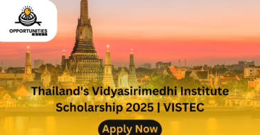 Thailand's Vidyasirimedhi Institute Scholarship 2025 | VISTEC