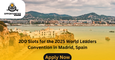 200 Slots for the 2025 World Leaders Convention in Madrid, Spain