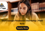 2025 Google Research Internship Paid Role