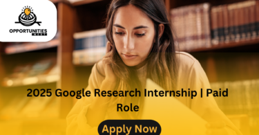 2025 Google Research Internship Paid Role