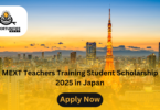 MEXT Teachers Training Student Scholarship 2025 in Japan