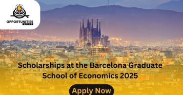 Scholarships at the Barcelona Graduate School of Economics 2025