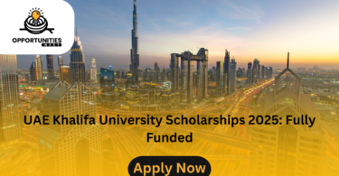 UAE Khalifa University Scholarships 2025: Fully Funded