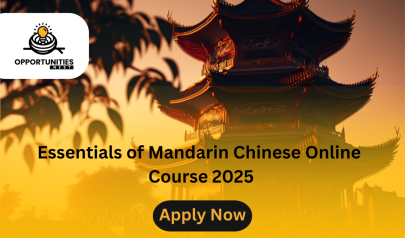 Essentials of Mandarin Chinese Online Course 2025