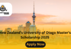 New Zealand's University of Otago Master's Scholarship 2025