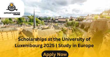 Scholarships at the University of Luxembourg 2025 | Study in Europe