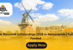 Eric Bleumink Scholarships 2026 in Netherlands | Fully Funded