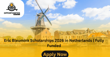 Eric Bleumink Scholarships 2026 in Netherlands | Fully Funded