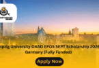 Leipzig University DAAD EPOS SEPT Scholarship 2026, Germany (Fully Funded)