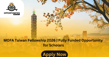 MOFA Taiwan Fellowship 2026 | Fully Funded Opportunity for Scholars
