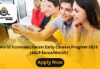 World Economic Forum Early Careers Program 2025 (4819 Euros/Month)